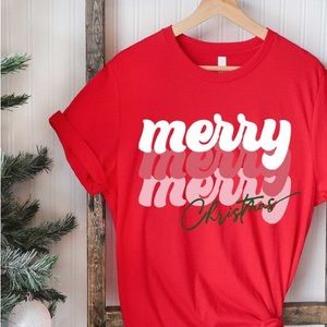 Merry, Merry, Merry Christmas Graphic Tee